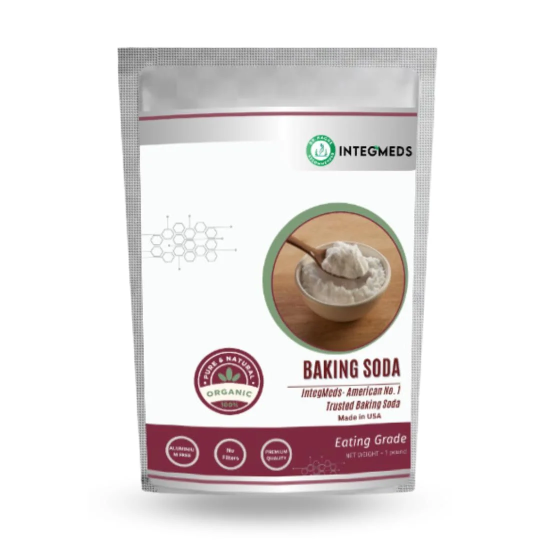 USA Baking Soda USP Eating Grade – INTEGMEDS – 1lb (453gram) Pouch BPA Free